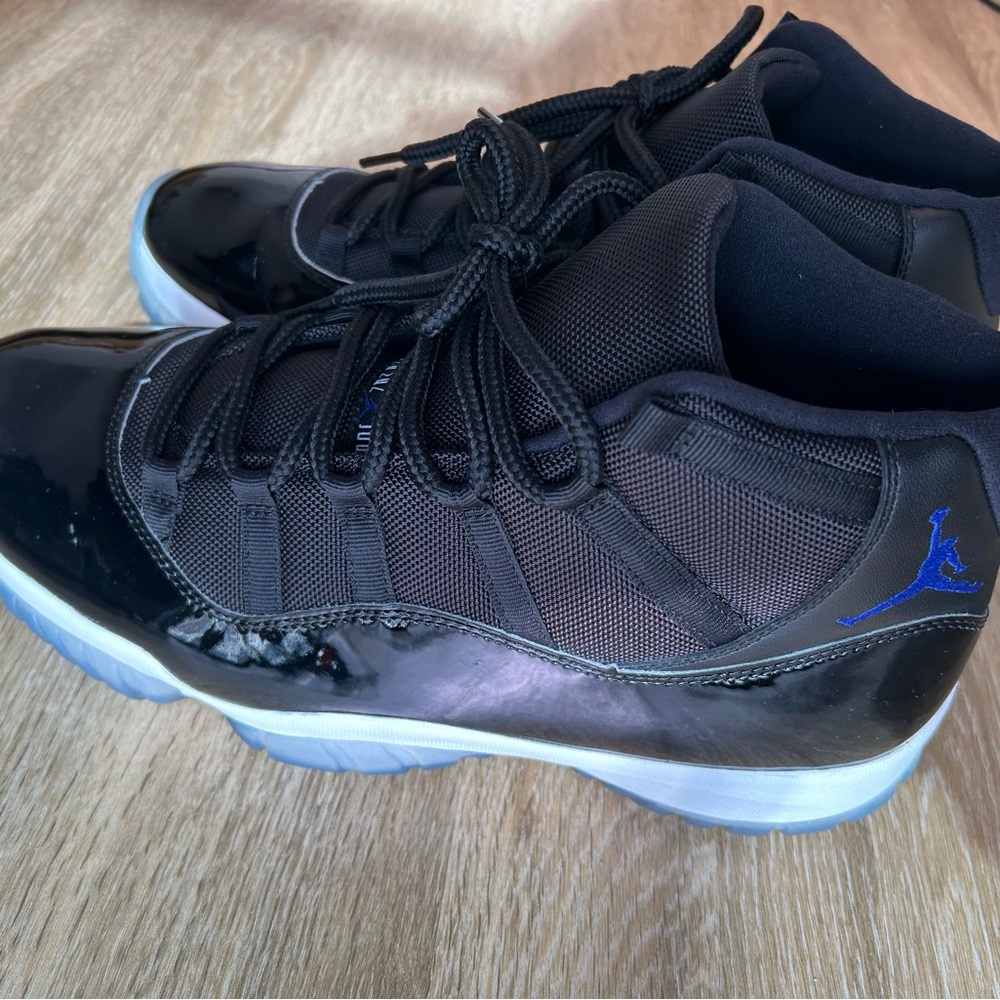Jordan Black and Blue Iconic Sneakers